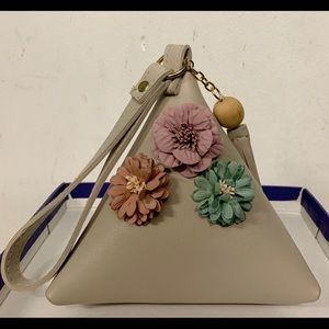 Floral Triangle Wristlet